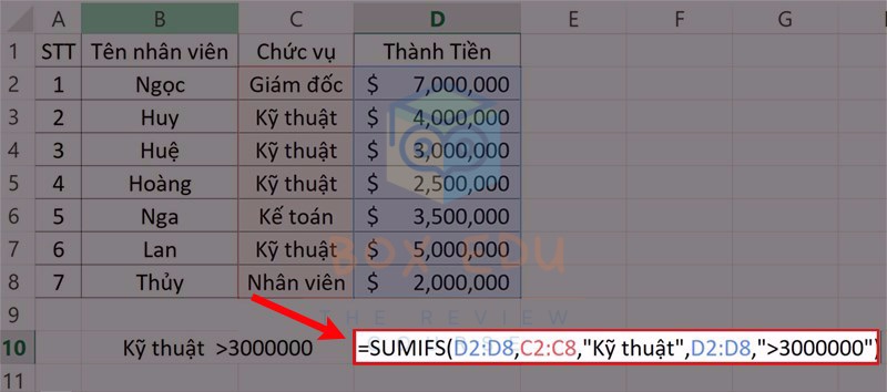 Cách Dùng Hàm Sumifs Trong Excel Tính Tổng Nhiều điều Kiện 7484