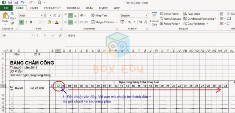 cach-tao-bang-cham-cong-trong-Excel-9